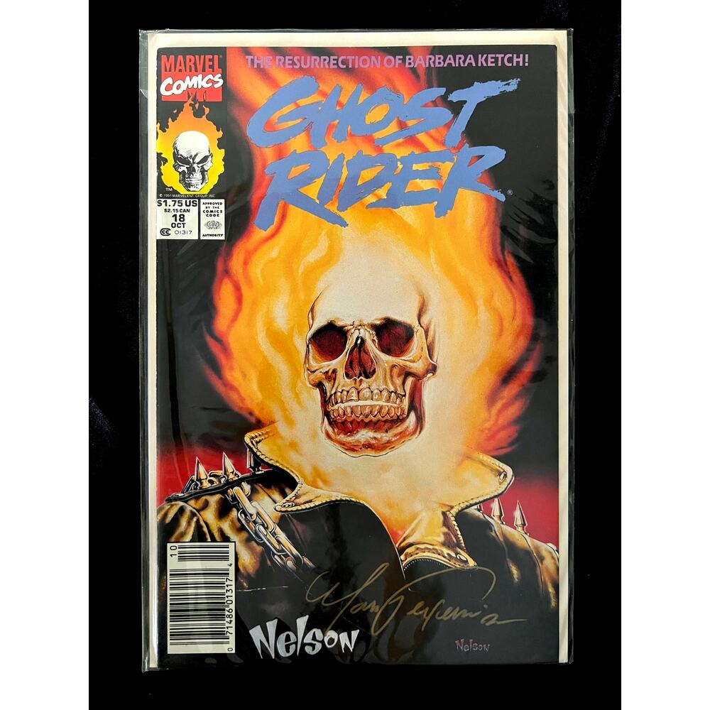 VINTAGE AUTOGRAPHED 1991 Marvel "GHOST RIDER" #18 - M- SEALED - COA